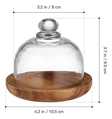 Minisoporte Para Tartas Doitool Glass Di Con Forma De Cúpula