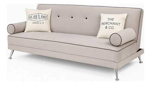 Sofa, Cama, Futon, Tres Cuerpos, Sillon Beige Liso