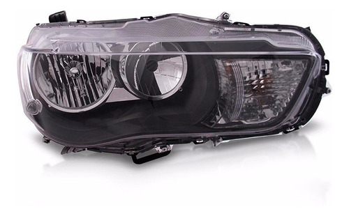 Par Farol Para Outlander 11 12 13 Foco Duplo Máscara Negra