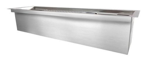 Escurridor con canal organizador húmedo de acero inoxidable, 60 cm