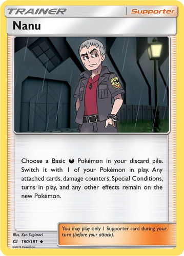 Cartas Pokemon Supporter Nanu 150/181 Sun Teu (Usado)