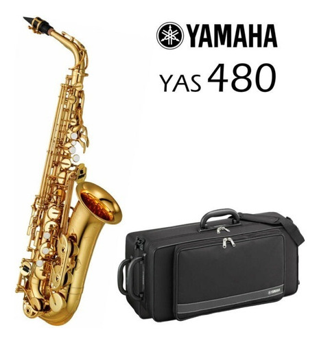 Saxo Alto Yamaha Yas480 Llaves Fa# Dorado Con Estuche