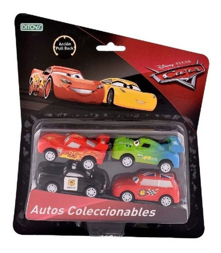 Set Autos Autitos A Fricción Pull Back Cars X4 Ditoys 1941