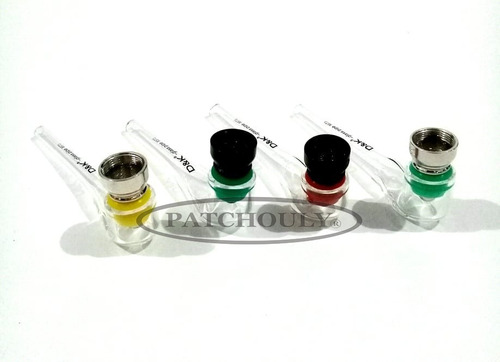 Imagen 7 de 8 de Pipa De Vidrio Pyrex Curva D&k Borosilicato Filtro 9cm.