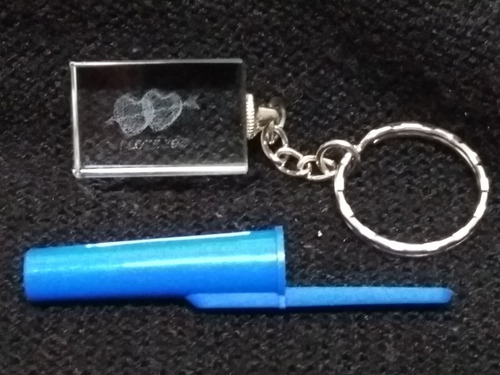 Imagem 9 de 9 de Chaveiro Cristal Gravado A Laser 3d Coração I Love You Novo