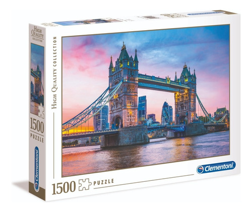 Puzzle Rompecabeza Atardecer Tower Bridge X 1500 Clementoni 