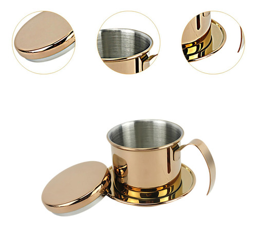 Cafetera Para Preparar Café, Taza De Café, Filtro Dorado
