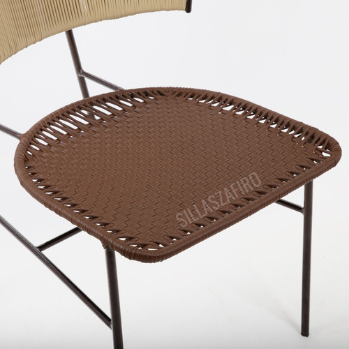 Sillas Comedor Tejida Artesanales Mimbre Fija Moderna Jardín