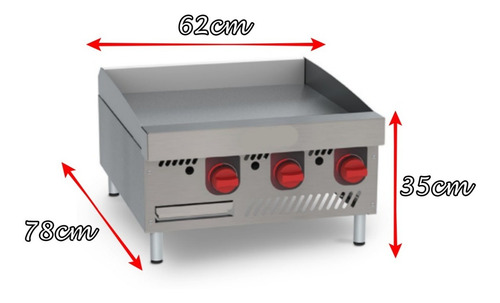 Imagem 2 de 7 de Chapa Bifeteira Industrial A Gás 61cm Estilo Hobart Vulcan