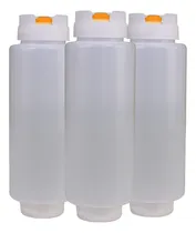 Comprar Kit 3 Bisnagas Invertidas Tipo Fifo Na Cor Laranja Para Molhos Restaurante Buffets 