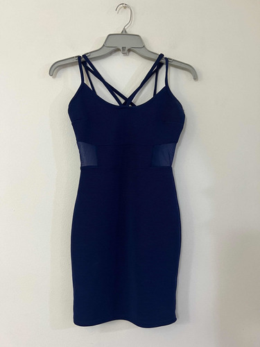 Vestido Elástico Ajustado Sin Marca Talla Xs Azul Usado