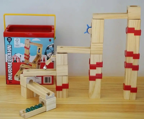 Circuito De Bolitas De Madera Juguete Didáctico Montessori