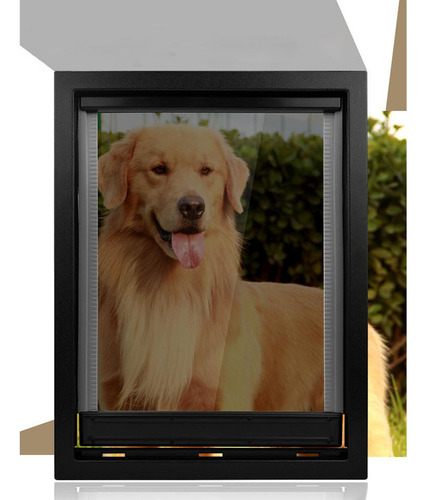Puertas Con Solapa Para Perros Y Gatos De Primera M Negro