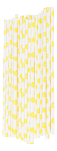Pajitas Biodegradables, 50 Piezas, Papel Con Estampado De Fr