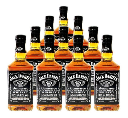Kit 10 Whisky Jack Daniels Old No7 375ml Padrinho Casamento 