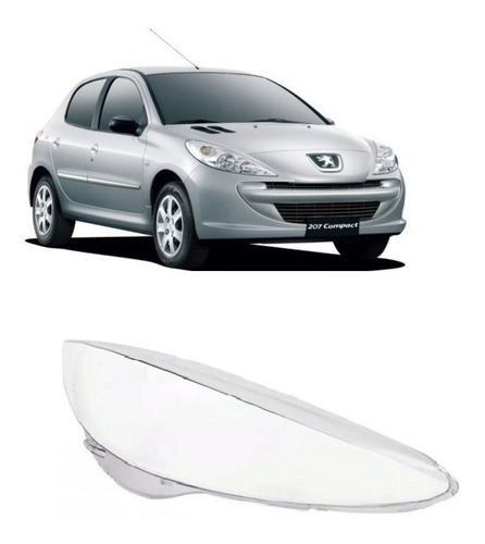 Lente Óptica P/ Peugeot 207 Compact 2009 2010 2011 2012 2013