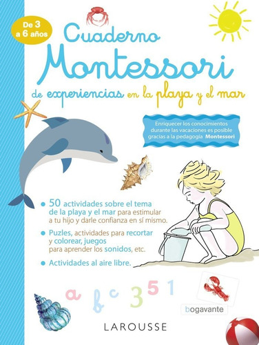 Cuaderno Montessori De Experiencias En La Playa Y El Mar, De Larousse Editorial. Editorial Larousse, Tapa Blanda En Español