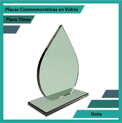 Trofeos Y Reconocimiento En Vidrio Gota 10mm