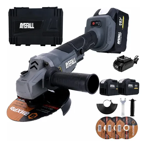 Esmerilhadeira Lixadeira Angular Brushless 125mm 48v Bateria Cinza-escuro 127/220v