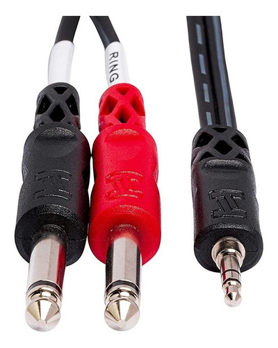 Cable De Audio Hosa De 3.5mm A Doble Plug 1/4 Ts 3 Mts
