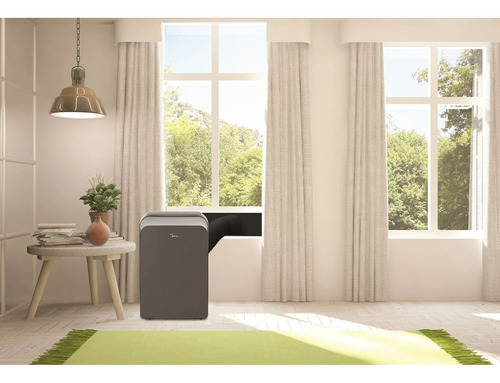 Aire Acondicionado Portatil Inteligente 8000 Btu Con Control Color Gris Oscuro