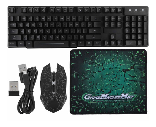 Kit Teclado Raton Profesional Carga Inalambrica Para Juego