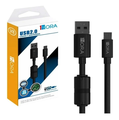 Cable Stela 1hora Micro Usb 2.0 V8 Android Rudo Carga Rapida