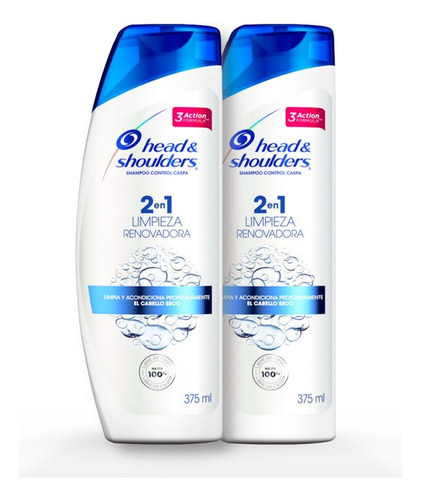 2 Pack Shampoo Head & Shoulders Limpieza Renovadora 375ml