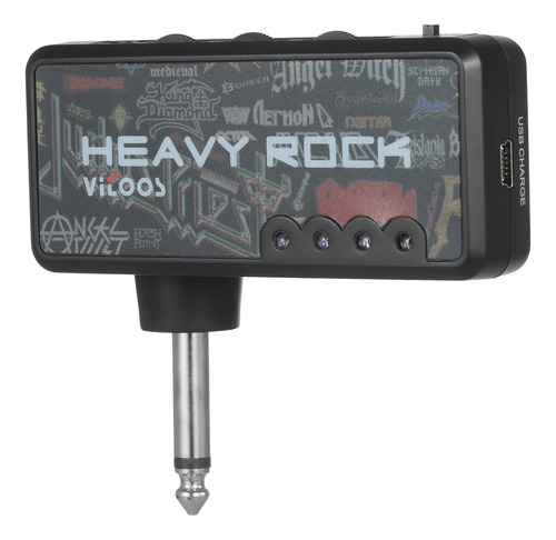 Dispositivo De Audio Auriculares Heavy Rock Amp Portátil Com