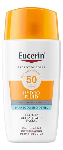 Protector Solar Facial Eucerin Hydro Fluid 50 Fps 50ml