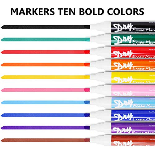 Dry Erase Markers Low Odor Chisel Tip Whiteboard Marker...
