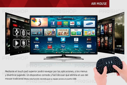 Imagen 8 de 10 de Mini Teclado Inalambrico Led Retroiluminado Smart Tv Android