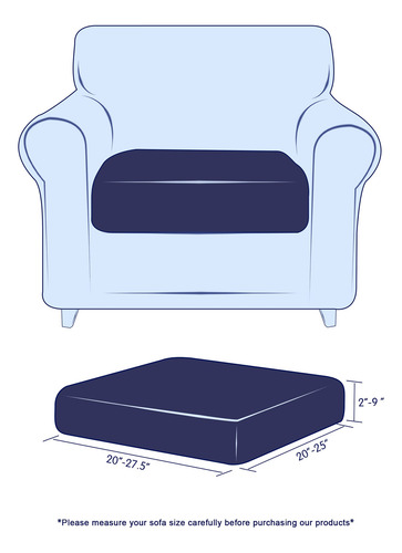 Funda De Cojín Elástica Suave Para Sofá 1-2-3 Plazas Azul
