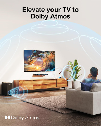 Barra De Som Ultimea Nova S50 Para Smart Tv Com Dolby Atmos