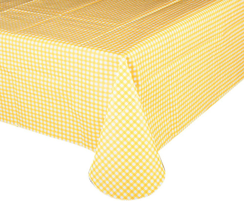 Mantel Rectangular Impermeable De Vinilo Amarillo 152 Cm