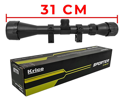 Imagen 2 de 10 de Mira Telescopica 3-9x40 Zoom Anclajes 11 Mm Krico Rifle Aire
