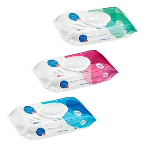 8 Pzas Toallitas Húmedas Huggies Simply Clean 50 Pzas