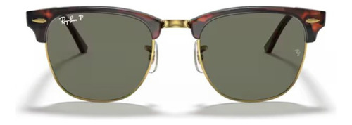 Anteojos De Sol Ray-ban Clubmaster Red Havana G-15 Green Pol Polarized 990/58 G-15 Green Red Havana Red Havana