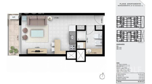 Vendo Apartamento De 1 Dormitorio Hacia Atrás, En Construcción, Pocitos, Montevideo