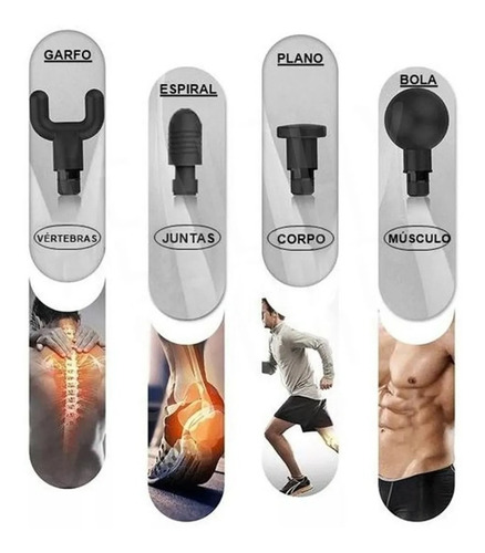 Imagem 2 de 9 de Massageador Muscular Liberação Miofascial Pistola Elétrica