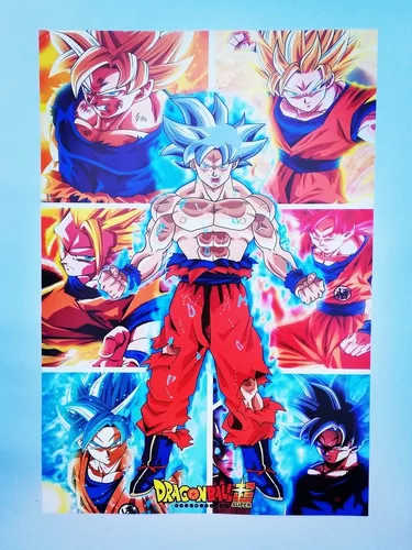 Poster Goku Transformaciones Dragon Ball Super | Cuotas sin interés