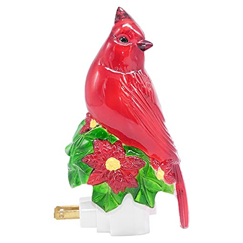 Luz Nocturna Enchufe Ldnacele De Pájaros Rojos, Rotaci...