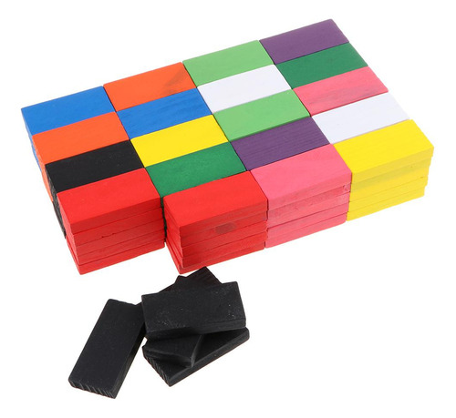 Juego De Bloques De Dominó De Madera De 100 Uds., Juguete