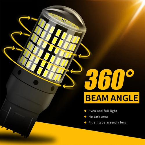 Ampolleta Led 144 Smd T20 2 Contacto Blancas Canbus (2 Uni)