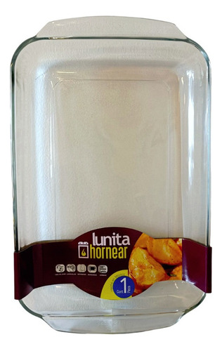 Bandeja Refractaria 3.2 L Aprox. Apto Para Horno Color Transparente