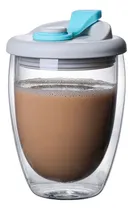 Comprar Vaso Para Liquidos Calientes Celeste 350ml Y+papel De Regalo