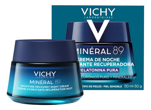 Vichy Minéral 89 Melatonina Crema Reparadora De Noche 50 Ml Todo Tipo De Piel Noche
