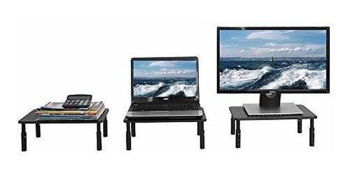 Imagen 2 de 4 de Soporte Metal Para Monitor Doble Altura Ajustable 3 Dual