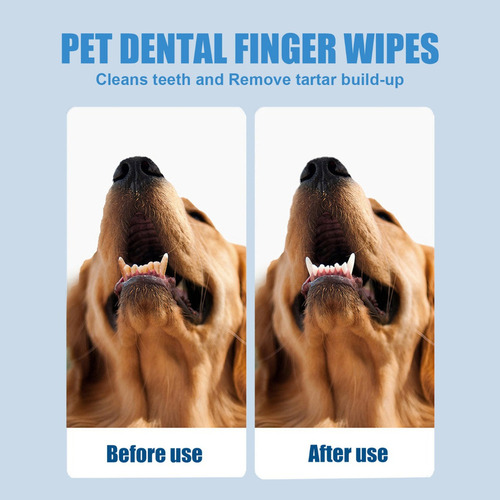 3 Toallitas Húmedas Para Dientes Y Dedos De Mascotas Para Li