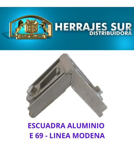 Imagen 2 de 8 de Escuadra E69 De Aluminio Aberturas De Aluminio Modena X 50